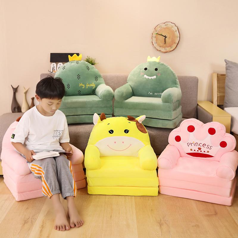 children's cute cartoon folding small sofa girl baby princess toddler reading area tatami lazy seat stool full figure