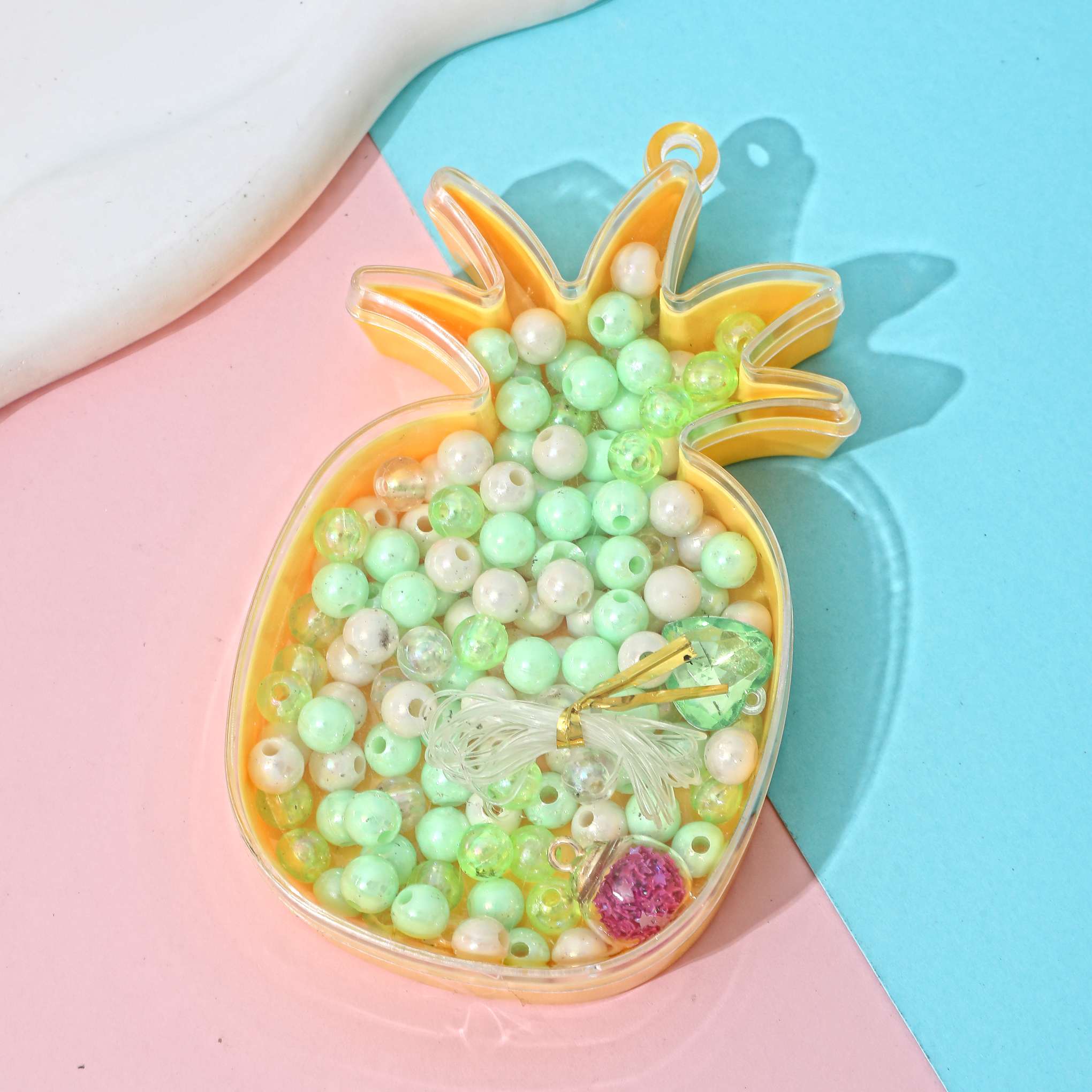 菠萝串珠DIY儿童手工材料包益智玩具饰品DIY配件产品图