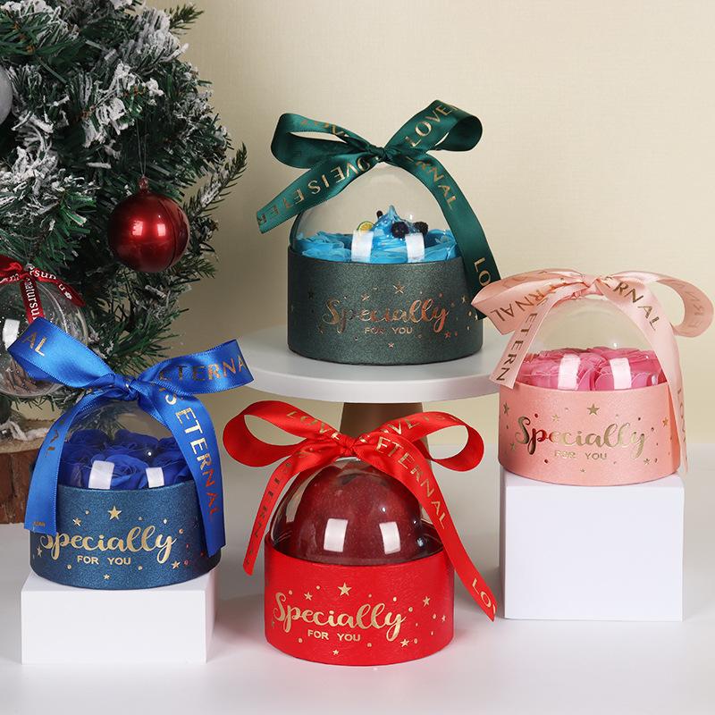 christmas flower pot hemisphere round cake packing box valentine's day flowers chocolate apple box new year gift box details Picture