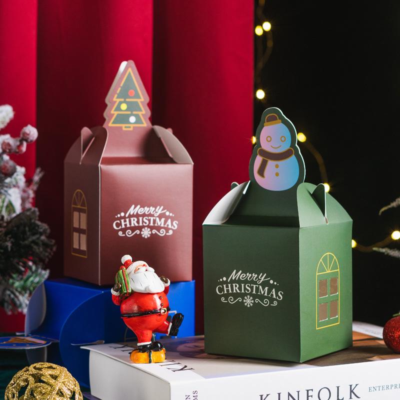 christmas apple box christmas eve apple box cartoon animal christmas eve fruit packaging gift box empty carton christmas box Item Picture