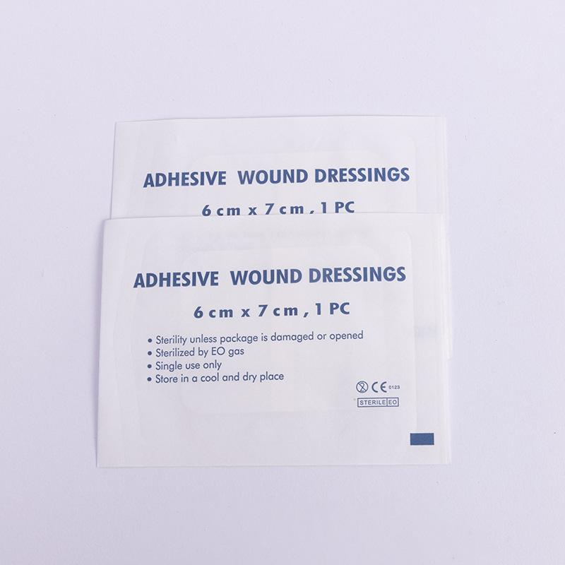 non-woven dressing paste transparent self-adhesive non-woven dressing paste transfusion plaster wound band-aid 6x7cm export