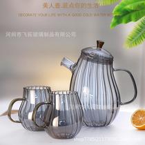 borosilicate glass cold water bottle glass cold water bottle home glass water pitcher living room juice jug flower tea teapot set