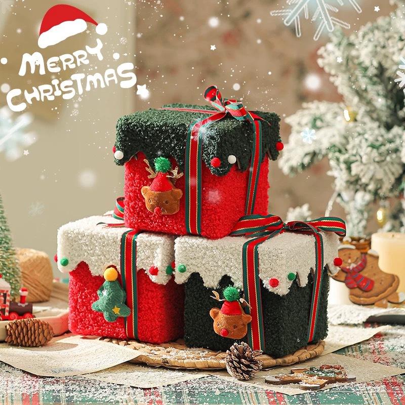 christmas eve apple gift box gift christmas flannel apple box shopping mall fruit store store christmas gift
