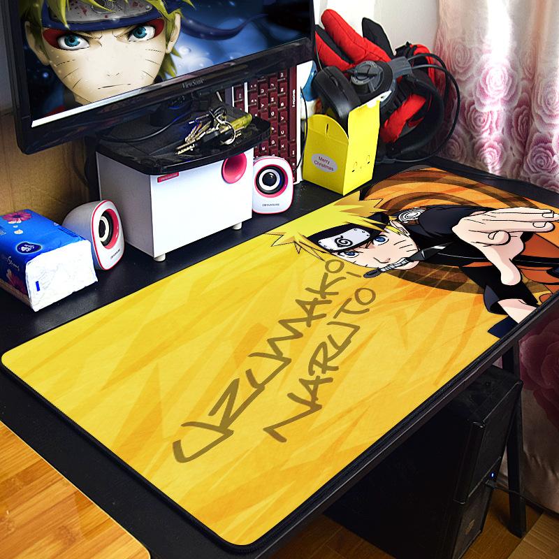 naruto waterproof oversized thickened game mouse pad lock edge anime internet cafe keyboard pad set 0 table batch