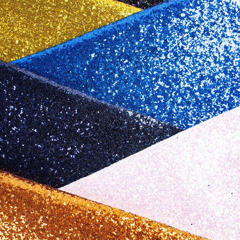 In Stock Wholesale Large Glitter Powder PU Leather Fabric GREAT Shoes Sequins Glitter Gretel Artificial Leather Item Picture