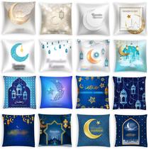 cross-border ethnic style golden moon pillow cover peach peel printing home sofa fabric craft pillow back seat cushion