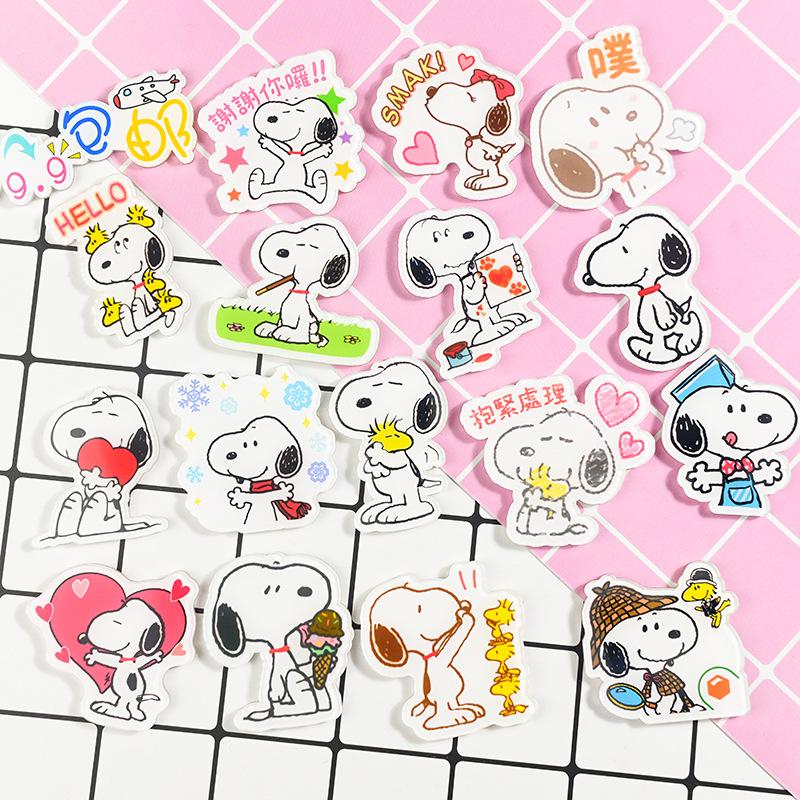 acrylic cartoon cute snoopy phone case creative simulation patch brooch bag accessories badge diy magnetic paste