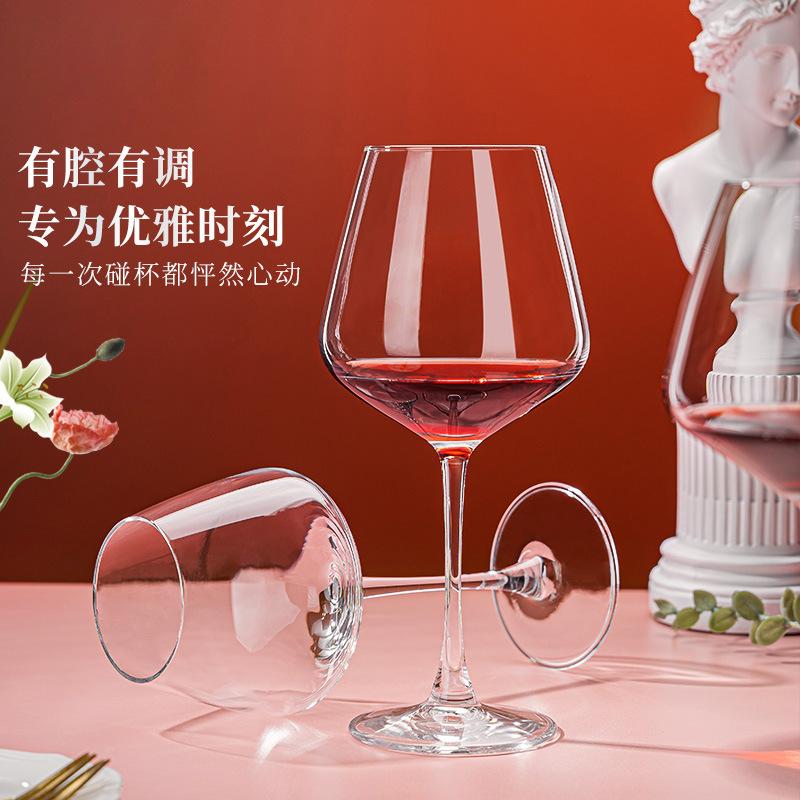 large burgundy wine glass wholesale household luxury creative crystal glass goblet belly wine glass merchants full figure