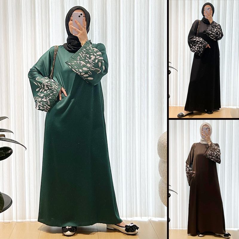 muslim robe female dress abaya djellaba women's clothing plus size dress middle east female clothing mu-769