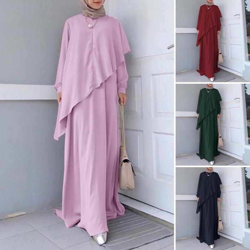 elegant turkish sundress muslim abaya kraft tan dress solid color robe long sleeve clothing