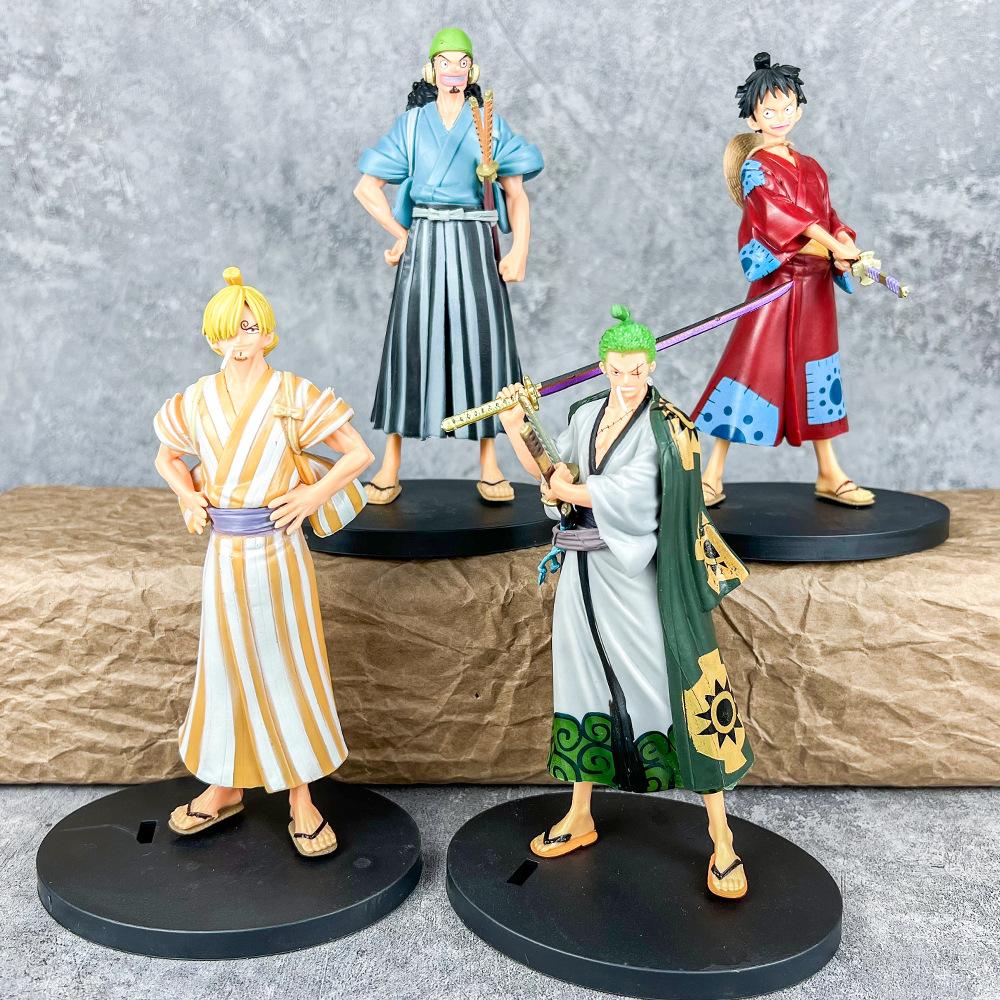 One Piece Warrior Uniform Hand Office and Kingdom Kimono Lufei Shanzhi Saolong Usopp Anime Peripheral Doll Model