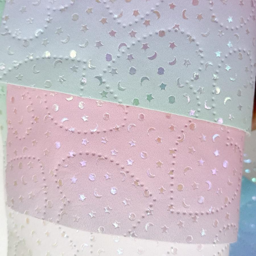 ultrasonic gradient bronzing embossed pu artificial leather peach heart flash point magic color leather cosmetic bag notebook home Specification drawing