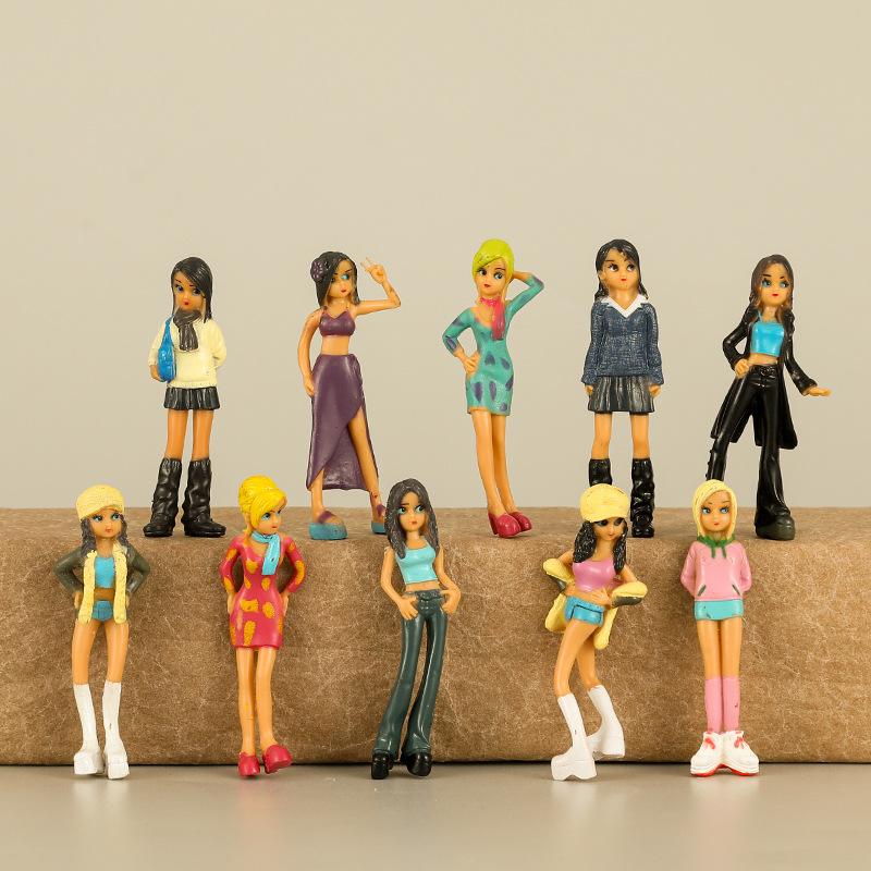 10 sexy pretty girl garage kits ornaments anime garage kits children toys doll doll micro landscape model wholesale