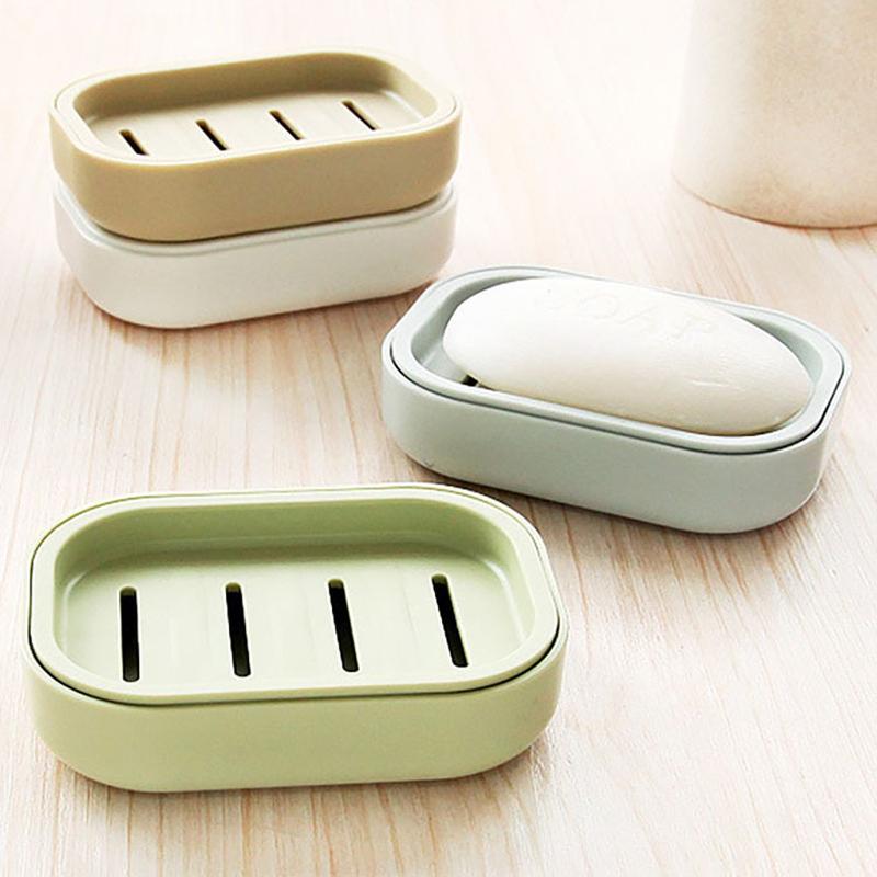 double layer with lid square japanese soap dish wholesale plastic drain soap box household bathroom soap box soap dish