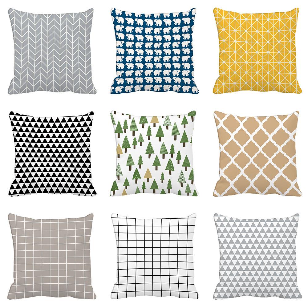 japanese style garden plush pillow zakka fabric home bedside and sofa back seat cushion cushion