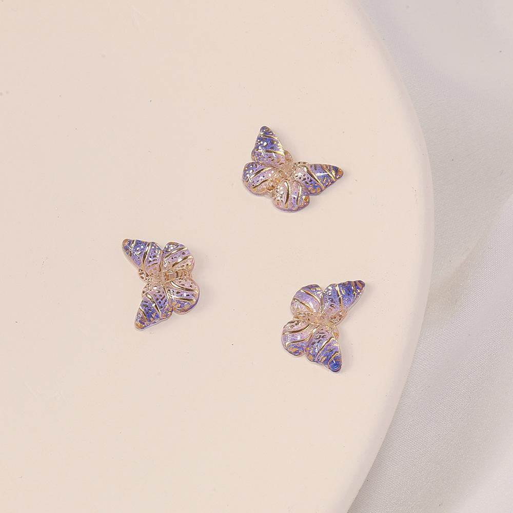 acrylic 15-10mm gold butterfly pendant diy handmade patch nail art jewelry accessories materials