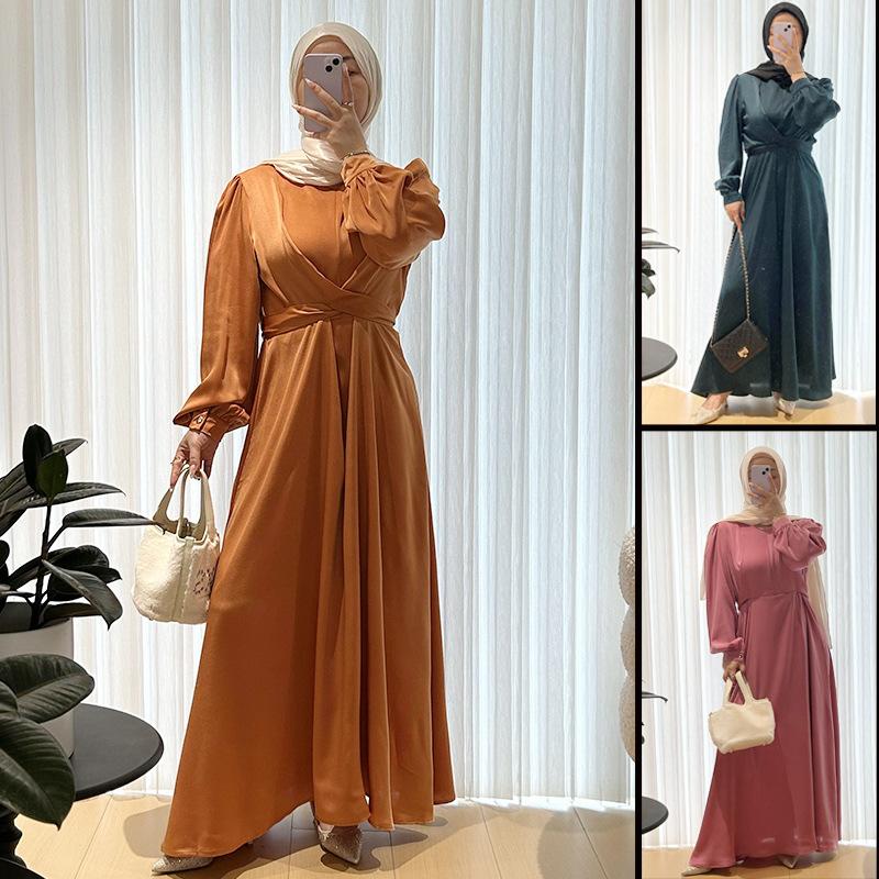 abaya muslim women's clothes dubai djellaba female clothing dress dubai clothing mu-011 full figure