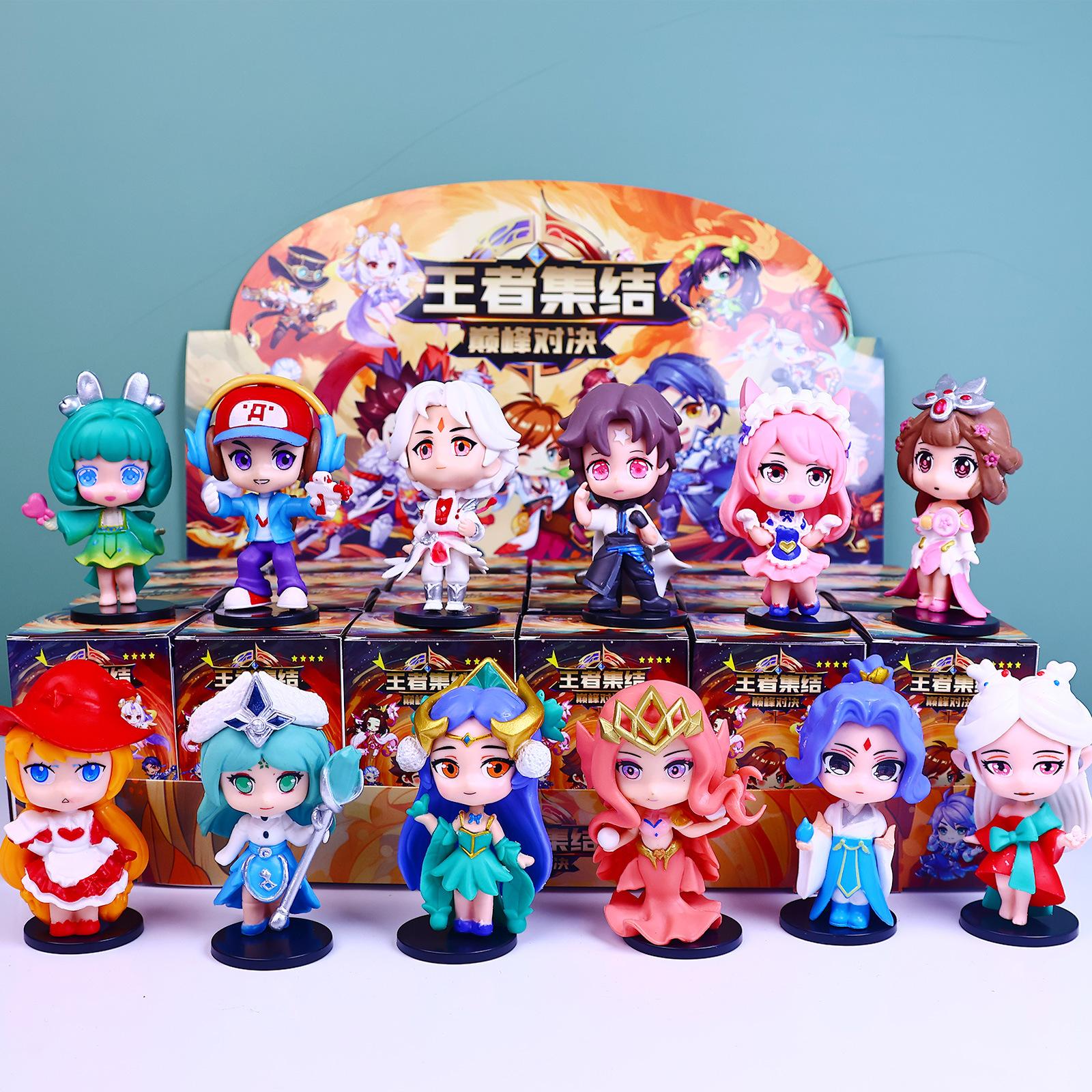 king glory hand-made blind box pvc li bai sun wukong children's toy cartoon model decoration anime wholesale