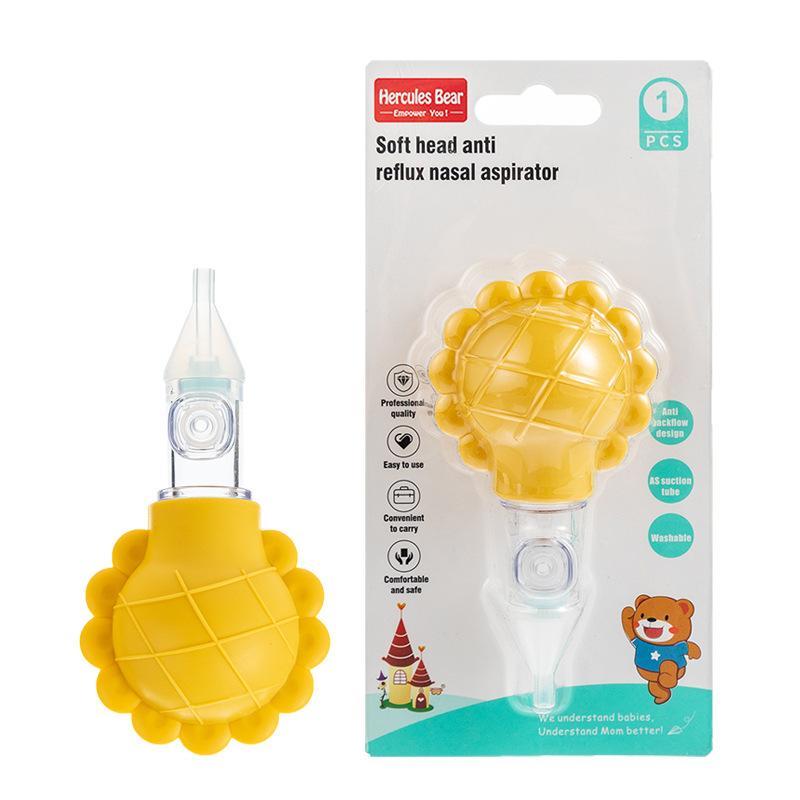 english packaging anti-backflow nasal aspirator babies' nasal suction device nasal aspirator silicone soft head baby aspirator nasal aspirator pump type nasal aspirator