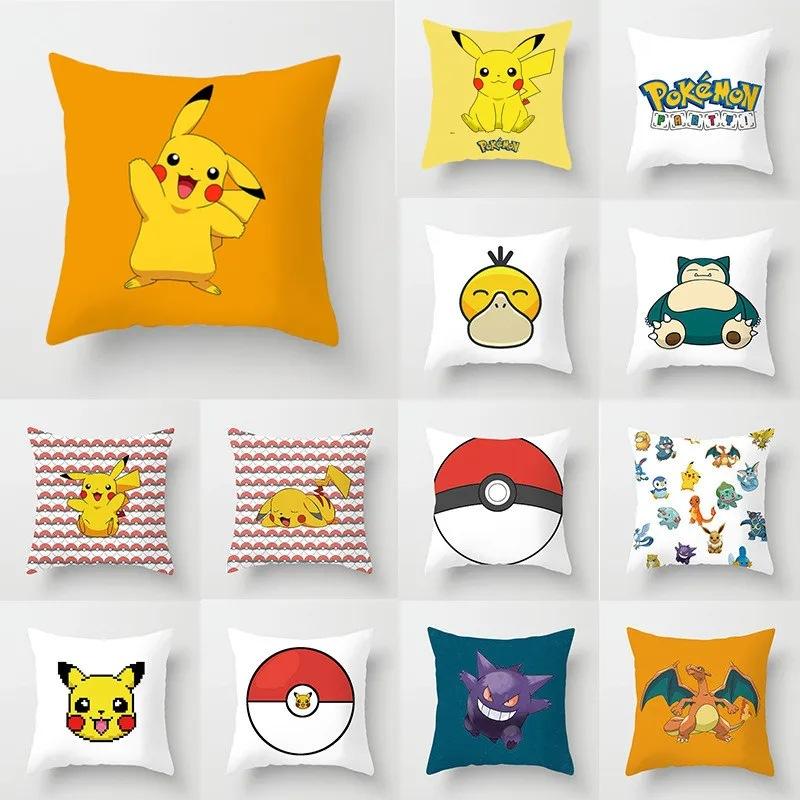 cross-border pillow cushion living room and bedside sofa cartoon magic baby pikachu ball pillowcase anime pillowcase