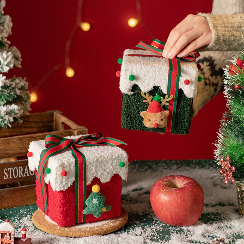 handmade diy christmas gift box christmas eve apple box high-end thickened hardened christmas gift box candy box