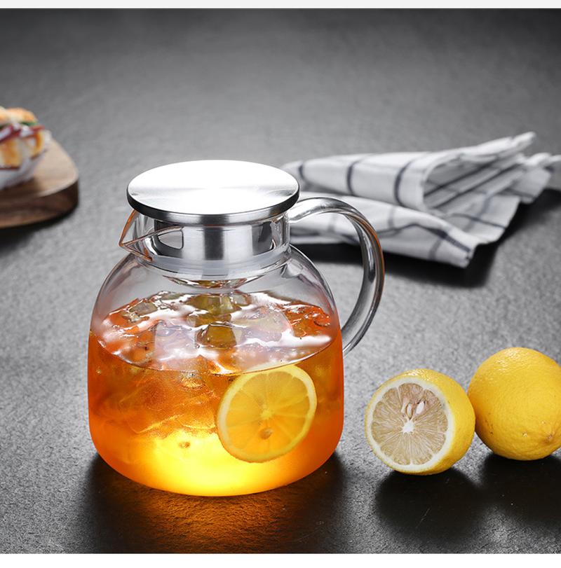 large capacity cold water pot glass teapot high temperature resistant household cool boiled water jug kettle juice jug set