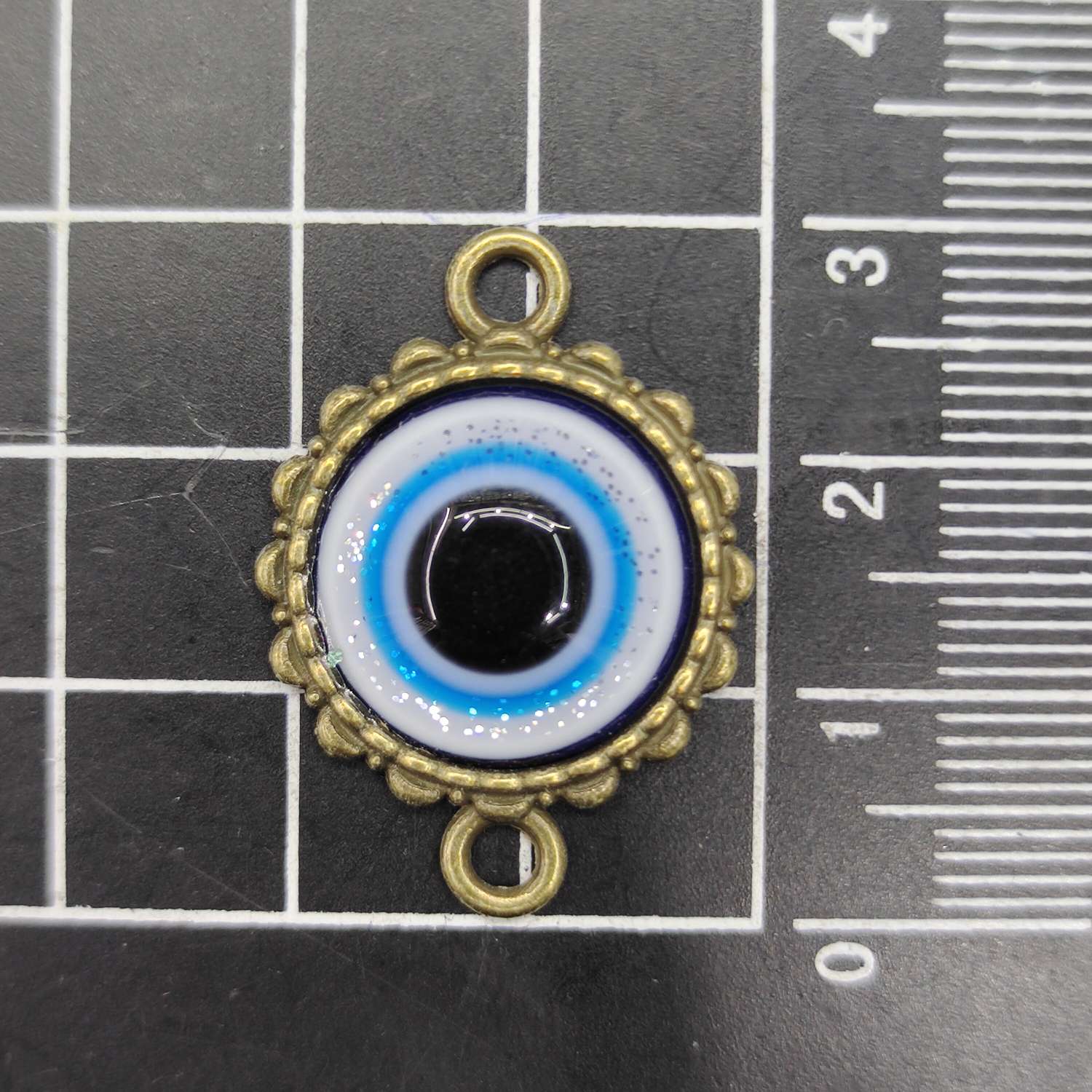 土耳其眼睛 恶魔之眼配件 蓝眼睛 半成品饰品配件挂件坠子 合金吊坠饰品 合金吊坠配件精美设计细节图