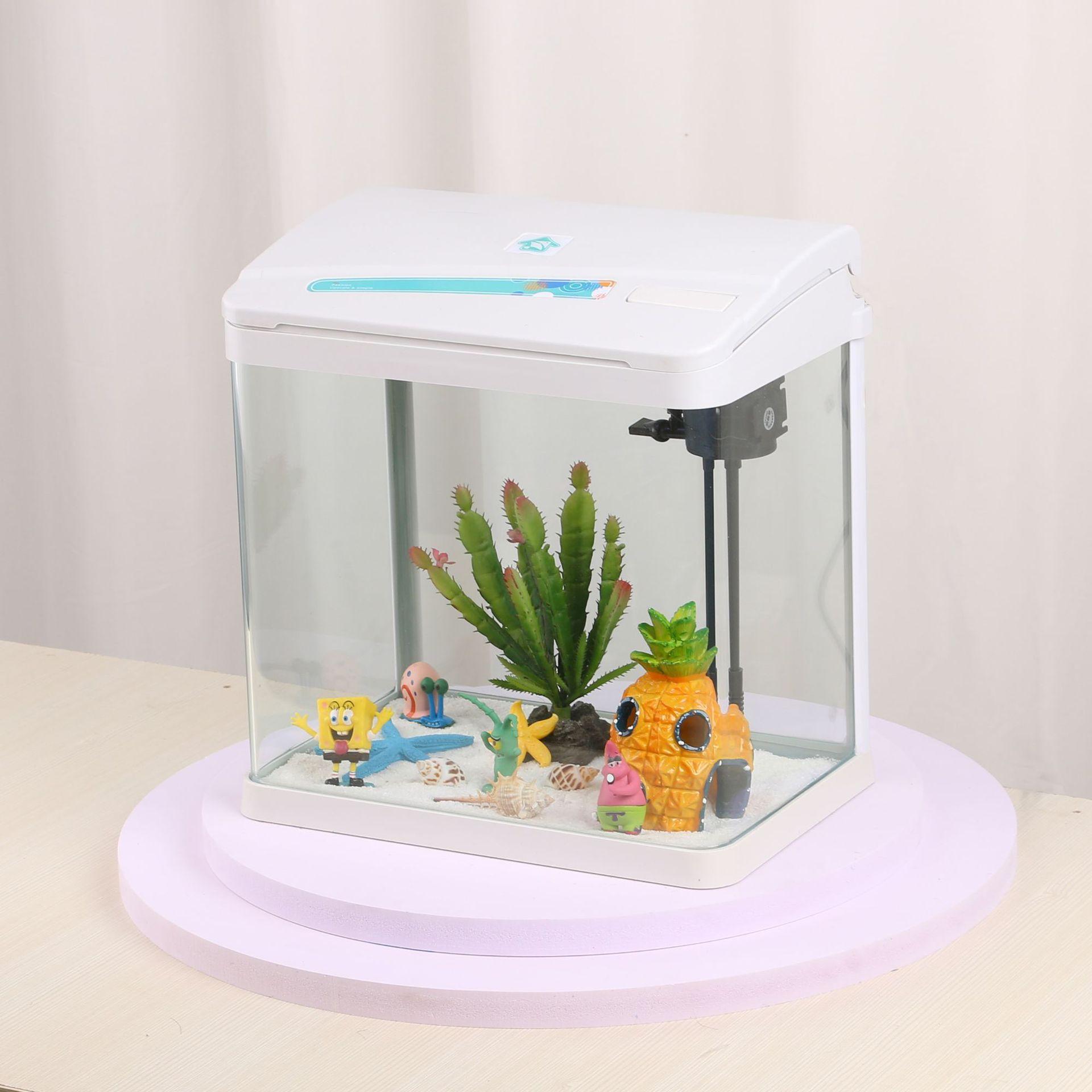 fish tank aquarium household glass fish tank small and medium-sized landscaping ecology aquarium living room desktop fish globe