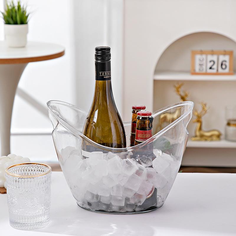 x116 acrylic ingot ice bucket household good-looking champagne ice bucket plastic bar beer frame large cold wine Application Scenario