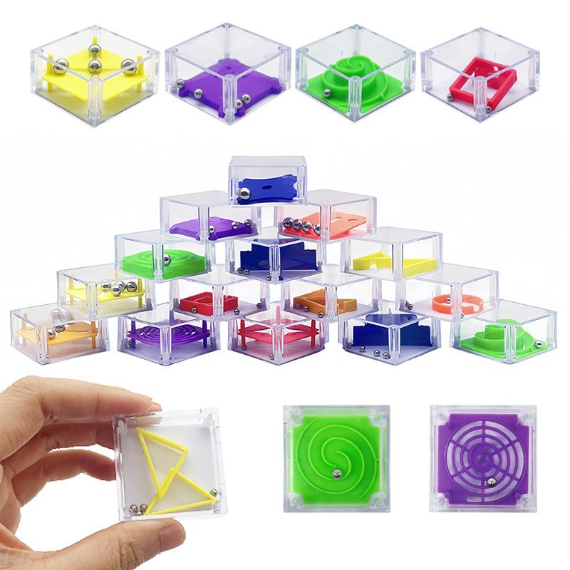 cross-border hot sale mini balance bead rolling maze decompression ball maze game handheld decompression educational thinking toy full figure