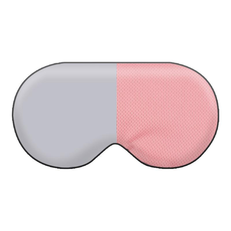 double-sided artificial silk sleeping eye mask shading adjustable travel eyeshade summer contrast color breathable beauty eye shield Item Picture