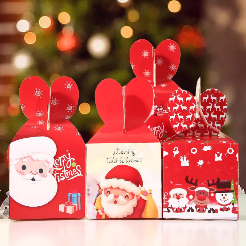 Christmas Apple Box Santa Claus Portable Box Cartoon Box Christmas Eve Fruit Packing Box Wholesale Christmas Eve Apple Box details Picture