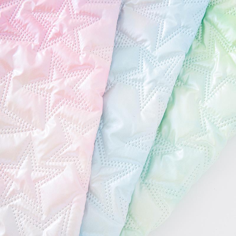quilted embroidered ultrasonic quilted artificial leather fabric bag material/yh--002
