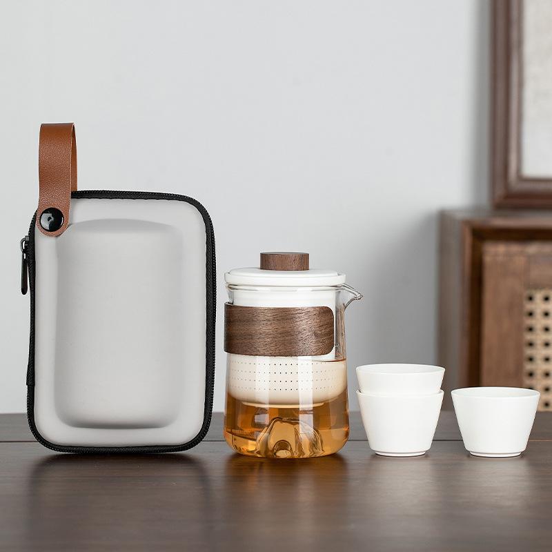 portable travel tea set mini set outdoor personal dedicated teapot teacup glass camping yuanshan quick cup