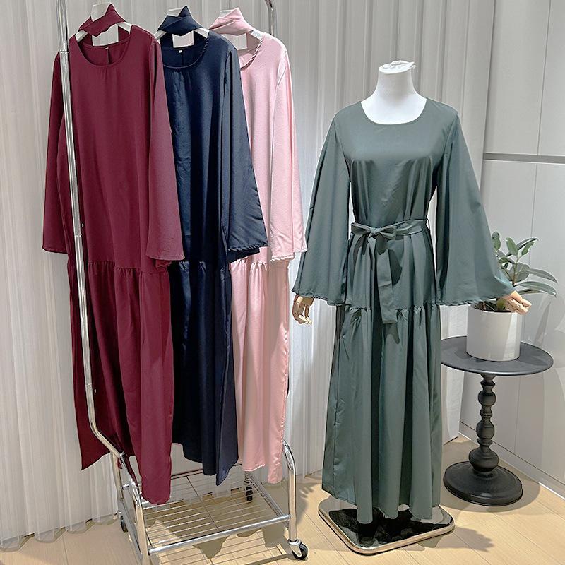 abaya muslim women muslim robe female dress middle east women plus size dress mu-811 details Picture
