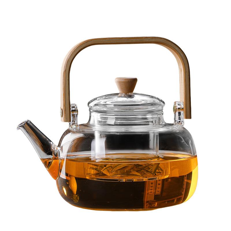 borosilicate transparent glass loop-handled teapot high temperature resistant kettle household teapot tea cooker electric ceramic stove tea brewing pot Item Picture
