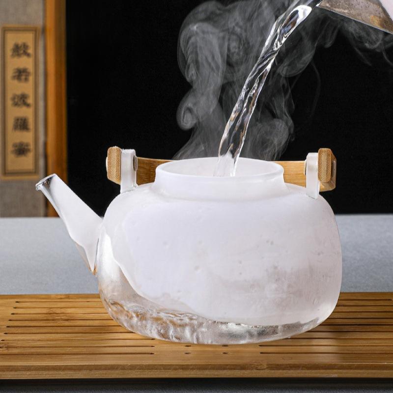 borosilicate transparent glass loop-handled teapot high temperature resistant kettle household teapot tea cooker electric ceramic stove tea brewing pot Specification drawing