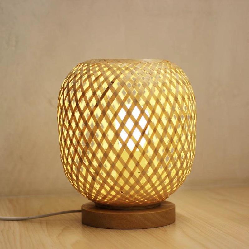 Japanese Table mp Bedside mp Bedroom Ins Style Warm Nordic Bamboo Bamboo Woven Simple Internet-Popur Homestay Decorative Table mp