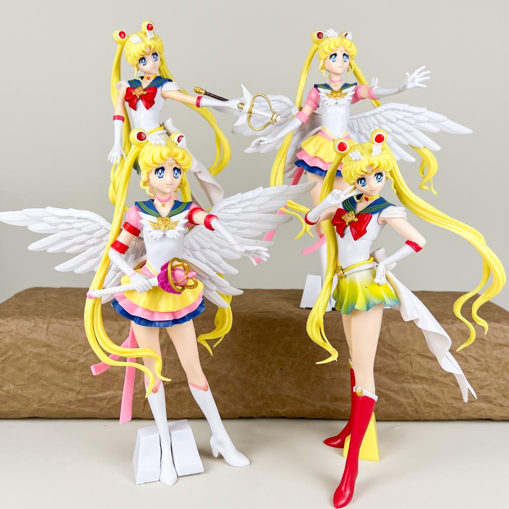 anime pretty girl warrior sailor moon hare hand-made transformation magic stick two-dimensional doll model decoration boxed