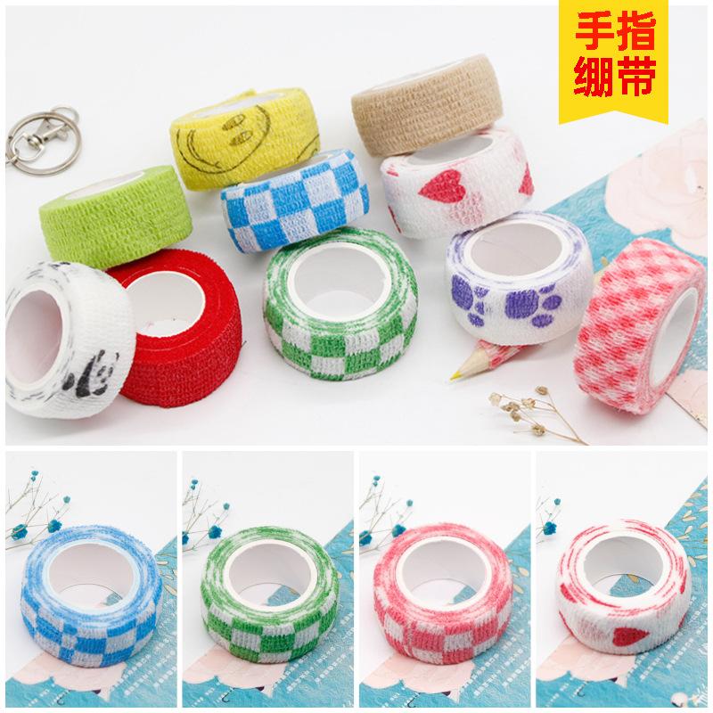 finger bandage anti-wear student writing sports finger protector tape cartoon non-woven elastic self-adhesive finger protector bandage full figure
