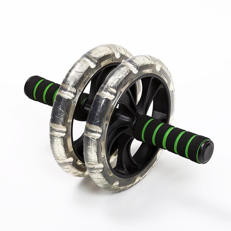 cross-border foreign trade double-wheel ab roller men's and women's belly contracting wheel ab rocket home fitness equipment abdominal muscle shaping abdominal wheel