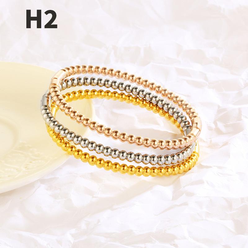Bracelet Women's High-Grade Love Girl Niche Accessories Titanium Steel Bracelet Black Stainless Steel Bamboo Bracelet Wholesale