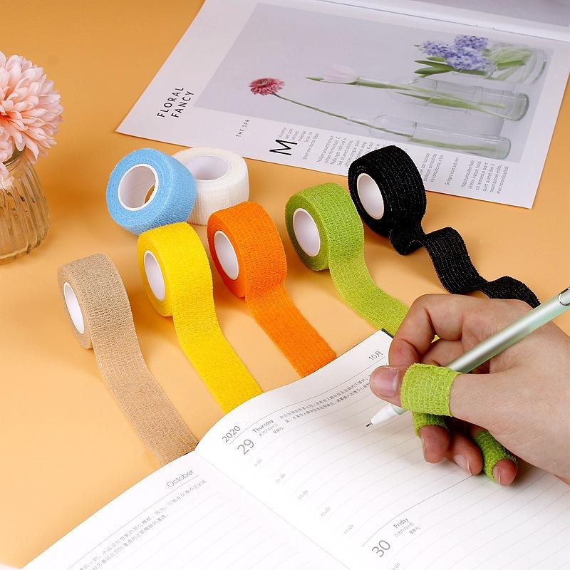 student writing finger bandage sports hand guard non-woven wear-resistant finger elastic bandage self-adhesive bandage wholesale details Picture