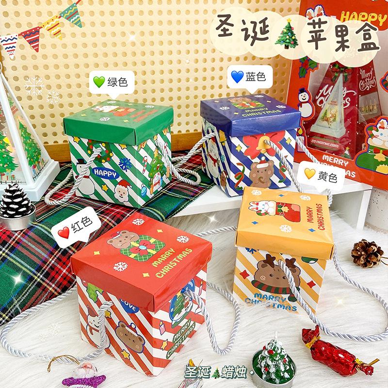 new christmas eve apple box christmas eve fruit packaging paper box holiday small gift gift box christmas apple packaging