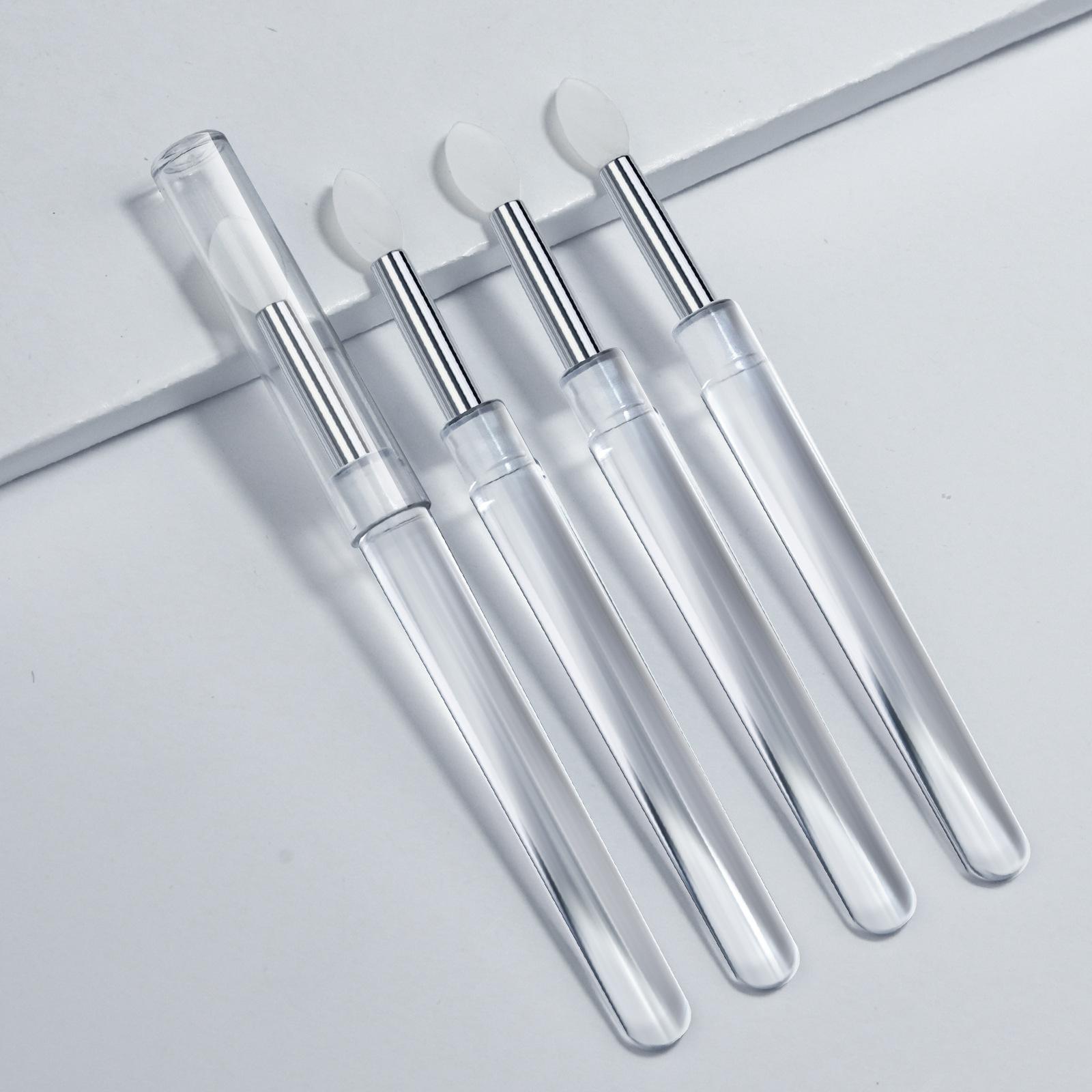 nail transparent silicone stick magic mirror effect powder aurora powder smear stick rub powder sequin eyeshadow portable and versatile brush wholesale details Picture