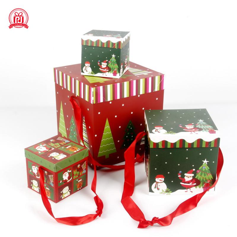new christmas decoration gift box christmas decoration supplies paper gift gift box christmas eve apple box details Picture