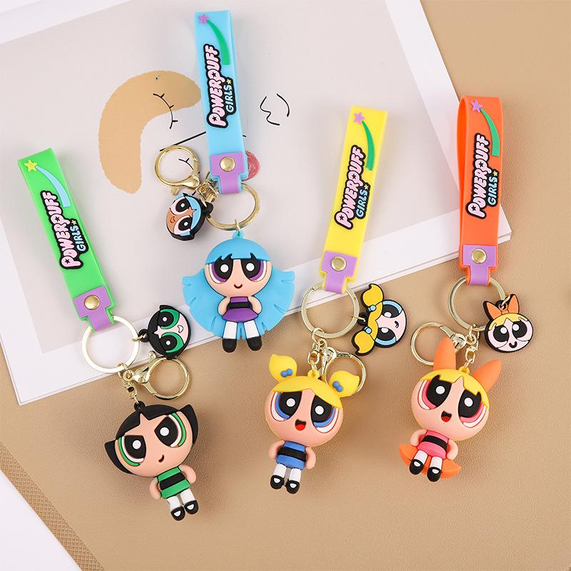 creative cartoon anime kweichow moutai police doll leather rope doll car shape school bag key chain pendants keychain
