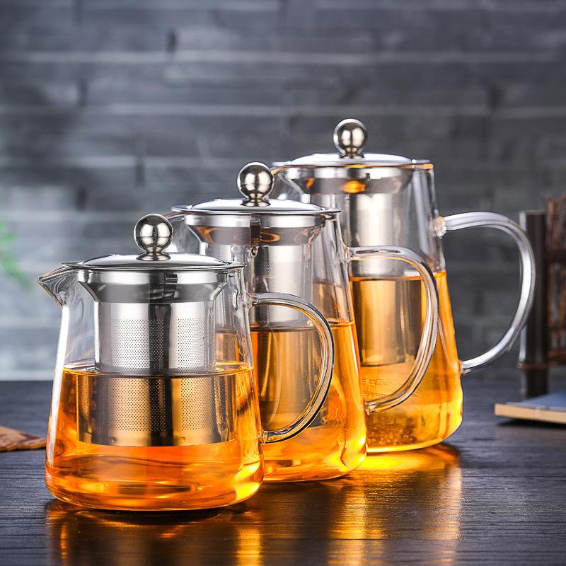 factory direct sales heat-resistant explosion-proof glass teapot stainless steel filter screen scented teapot health pot thickened kettle Application Scenario