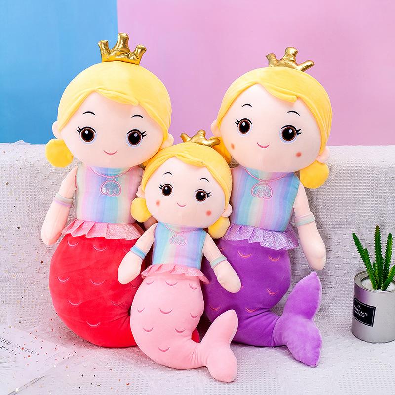 cute mermaid doll pillow plush toy aquarium mermaid ragdoll doll children's birthday gifts