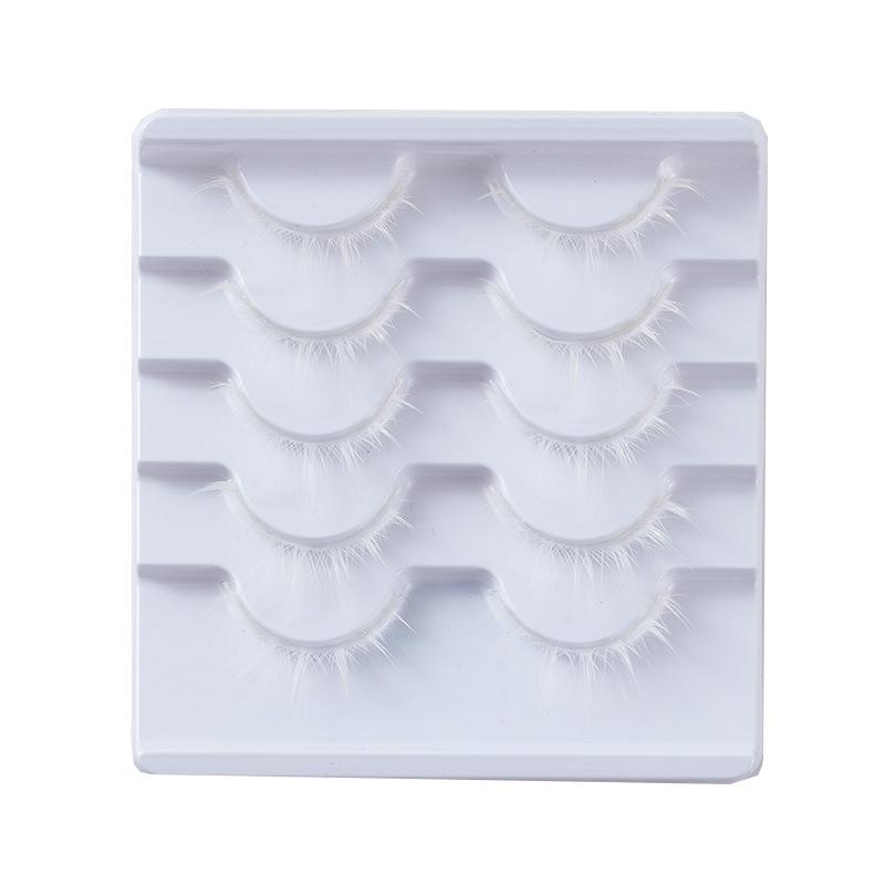 makeup anime cosplay false eyelashes sheer root white eyelash little devil comic eyes soft and comfortable Item Picture
